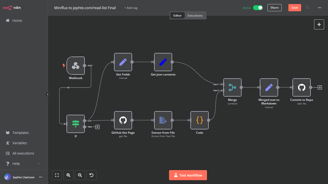 My first n8n workflow